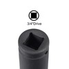 sourcing map 3/4-Inch Drive 24mm 12-Point Deep Impact Socket, CR-MO