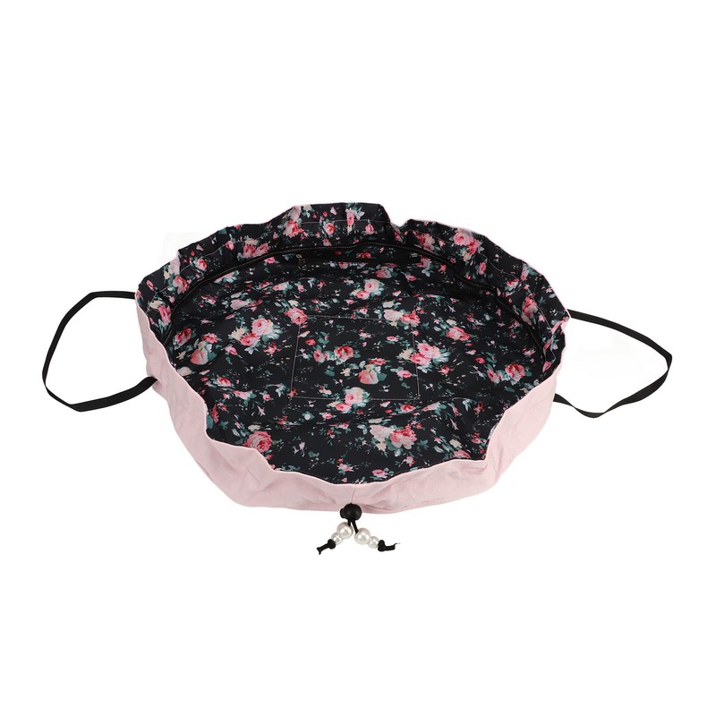 Drawstring Makeup Bags Cosmetic Bags Large Capacity Inner Zipper Pockets