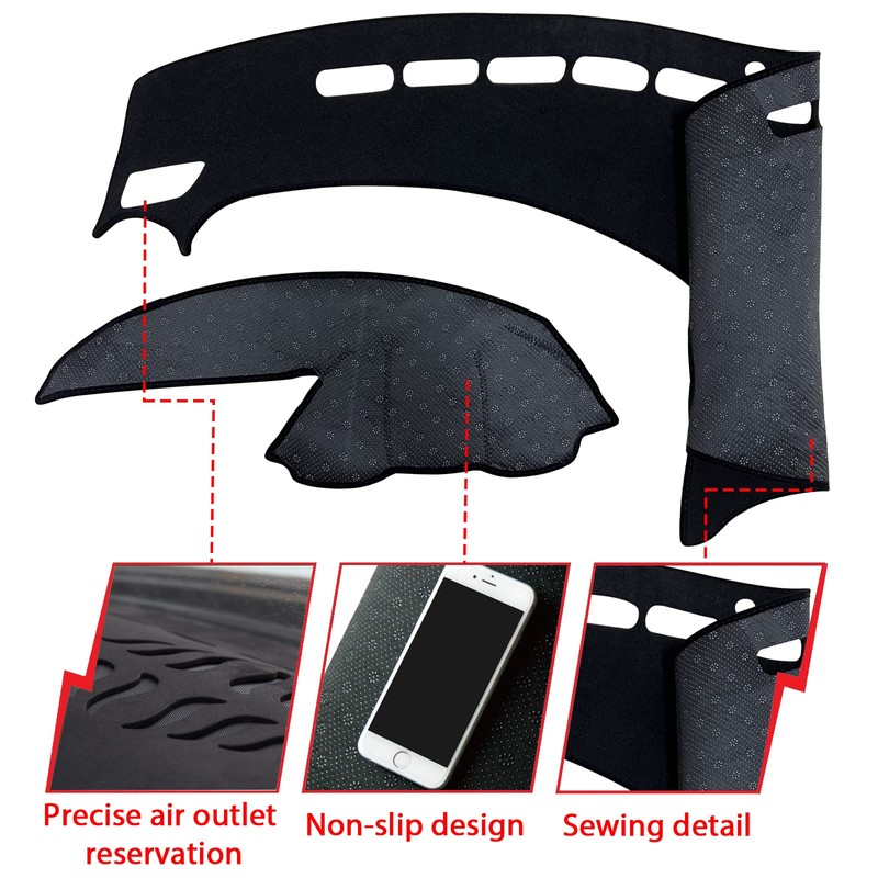 INUBOXES - Tapete antideslizante para tablero de salpicadero, compatible con