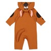 Scooby-Doo! Big Boys Zip Up Cosplay Coverall Tail Brown 14-16