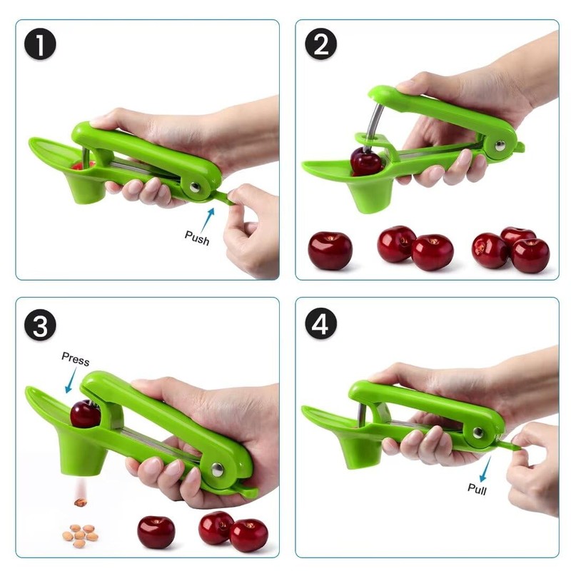 SCHVUBENR Cherry Pitter Tool - Stainless Steel Cherry Corer Pitter