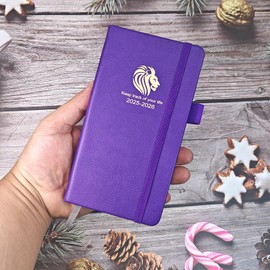 Diary 2025-2026 - 18 Month Mid Year Diary from Jul. 2025 to Dec 2026, A6 Pocket Week to View, Weekly & Month Planner with Leather Cover, Pen Loop, Inner Pocket (Purple)