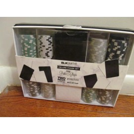BLKSmith Deluxe Poker Set, 200 Chips, 2 Packs Cards, No.0523XG