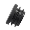 Kyuionty 40 Pack 7/8" Round Black PE Plastic Plugs for
