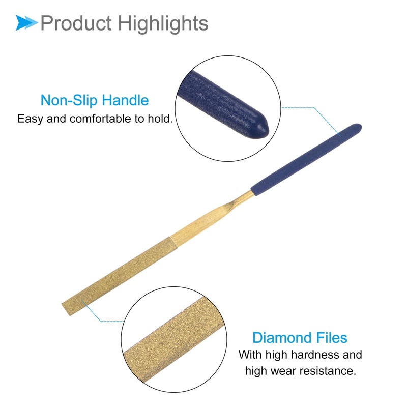 CoCud Diamond Coated Needle File, 3 mm Shaft 140 mm