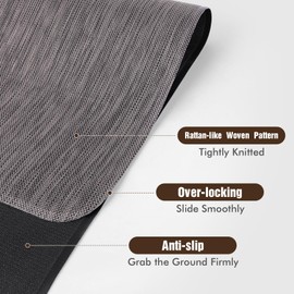Blvornl Office Chair Mat for Hardwood Floor, 50"x 63" Desk Chair Mat for Hard Wood, Large Anti-Slip Hard Floor Protector Rolling Chair Mat, PVC Mat Desk Rug for Office Home, Dark Grey