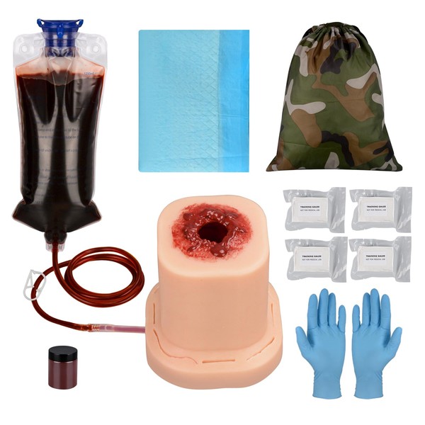MedEduQuest Gunshot Wound Packing Trainer Kit, Stop The Bleed Training