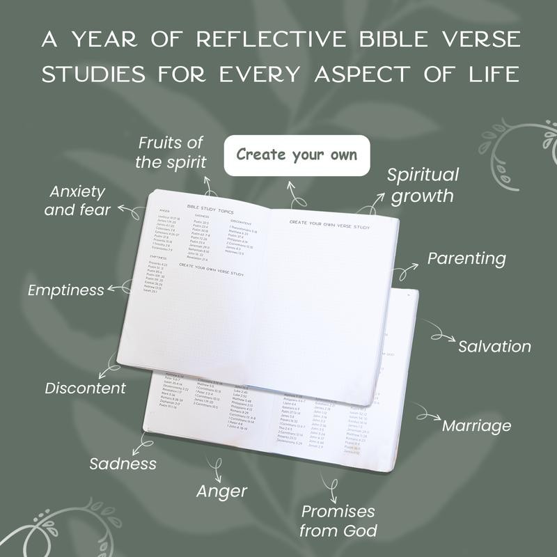 Linen Bible Verse Mapping Journal with Beautiful Gift Box -