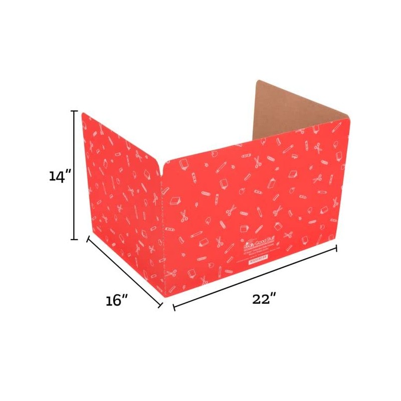 Really Good Stuff Large Privacy Shields Set of 12, Red,