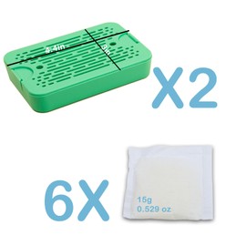 Fresh Pod Odor Remover,2 Deodorizer Pod Cases,6 Refills, Odor Eliminator for Shoes Closets Bathroom Pets, Air Freshener for Small Spaces (Lemon natural scents)