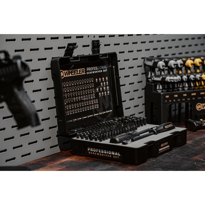 Wheeler Engineering 100-Piece Professional Screwdriver Set with Durable Construction and