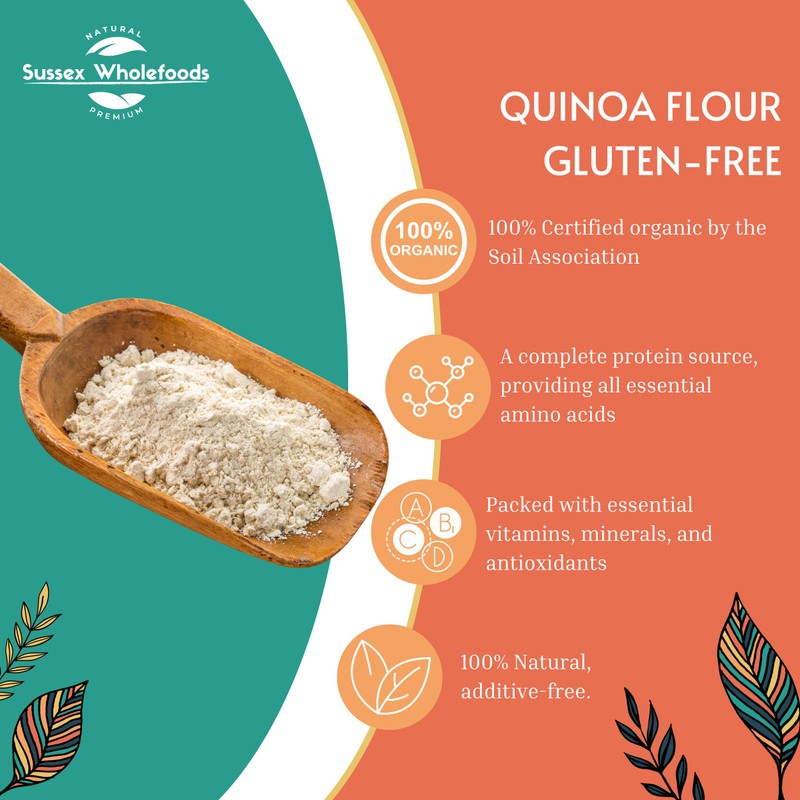 Organic Quinoa Flour, Gluten-Free 500g - High Protein, Nutrient-Dense, Versatile