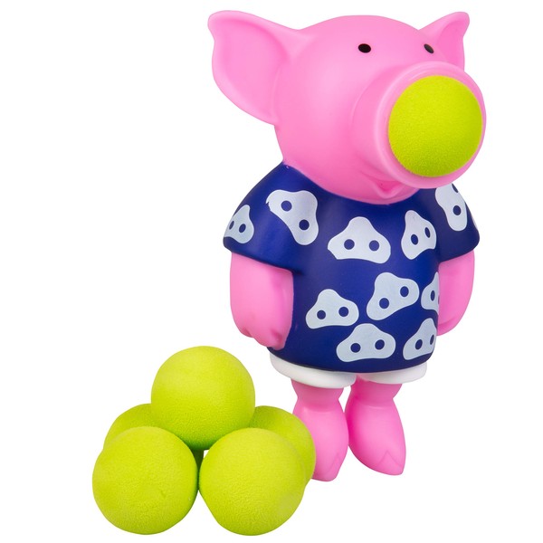 Hog Wild Pig Popper Toy - Shoot Foam Balls Up to 20 Feet - 6 Balls Included - Age 4+
