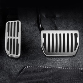MACHSWON 2pcs Car Brake and Gas Accelerator Pedal Covers for Jaguar XF 2016-2020 for Jaguar XE 2016-2020 Anti-Slip No Drilling Aluminum Alloy Foot Pedal Pads