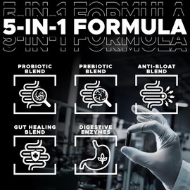 DIGESTIVAL 5-in-1 Gut Health Formula: Probiotics, Prebiotics, Enzymes, Gut Healing & Bloat Relief with 53 Ingredients, 60 Billion CFU, and Advanced Support for IBS, Leaky Gut, and Digestive Wellness