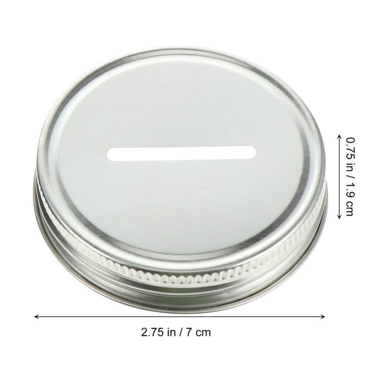Alipis 20Pcs Mason Jar Coin Bank Lid, Money Saving Jars
