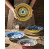 Soup and Pasta Bowls/Plates Set of 4-18 Oz Wide Rim,