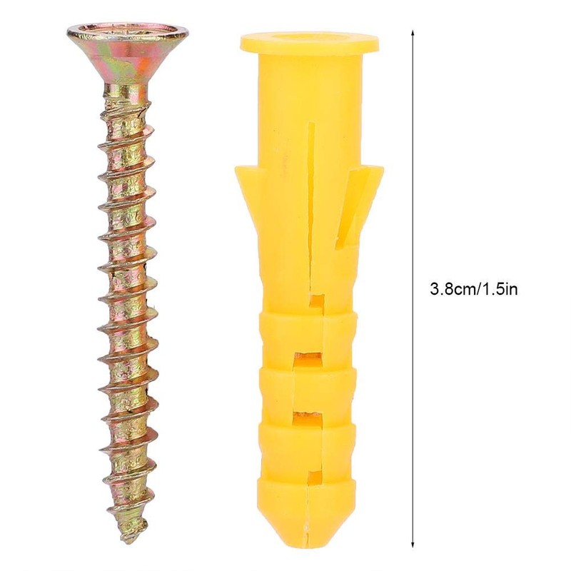 Plastic Expansion Wall Plug Screw Fixings + Self-Tapping Screws Fastener