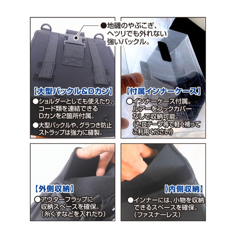 [オーナーばり] フィッシングバック 撃投マルチ機動バック ブラック