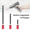 ChgImposs 3pcs/Set Retractable Adjustment Magnetic Screwdriver Bit Holder Adapter Quick