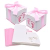 HADEEONG 50pcs Baby Shower Party Favor Boxes, Footprint Design Candy