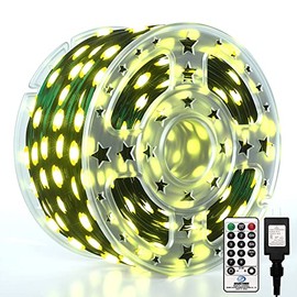 Eueasy Christmas Lights Outdoor, 1000 LED 344FT Fairy String Lights Plug in Waterproof with Remote, 8 Modes with Timer for Indoor Decorations Bedroom Xmas Tree Holiday House Party Decor