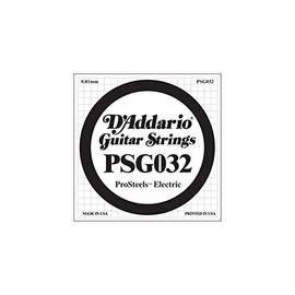 D'Addario PSG032 ProSteels Electric Guitar Single String, .032