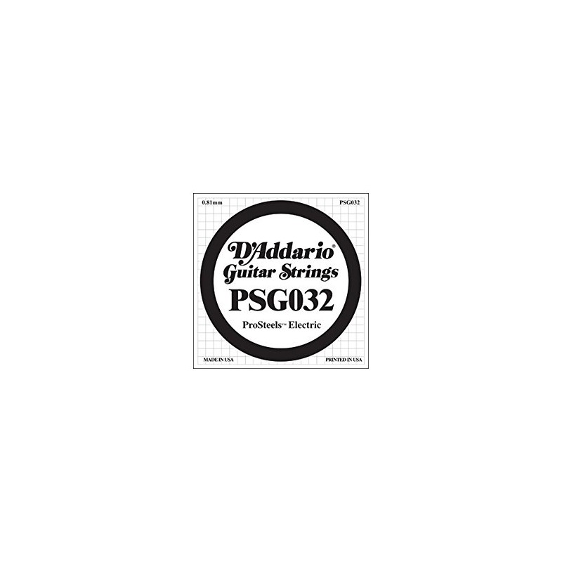 D'Addario PSG032 ProSteels Electric Guitar Single String, .032