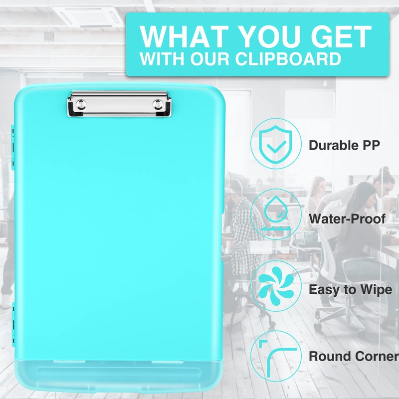 Sooez Clipboards with Storage, High Capacity Clip Boards 8.5x11 with