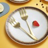HOMQUEN Gold 10-Piece Serveware Cutlery Set, Stainless Steel Serving Utensil