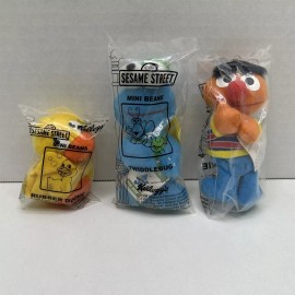 Kellogg’s Sesame Street Mini Beans Set Of 3 TWIDDLEBUG, ERNIE, RUBBER DUCKIE NEW