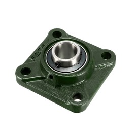 sourcing map UCF205 Square Flanged Pillow Block Bearing, 25mm Bore Diameter, Cast Iron/Chrome Steel, Set Screw Lock (Pack of 1)