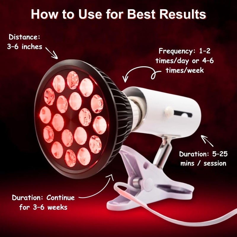 Red Light IR lamp, 22W, 18 LEDs, Infrared Therapy Device,