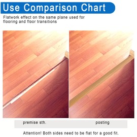Self Adhesive Floor Transition Strip,Vinyl Laminate Floor Strip,Wood Grain Flooring Transitions for Joining Floor Gaps,Doorway Transitions,Carpet Threshold Transition (1, Light Brown, 7.2fr,1.97in)