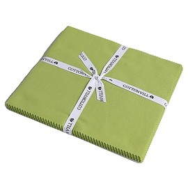 COTTONVILL Solid 60 colors Precut Fabric 20COUNT Cotton for Quilting (10inch square, 45-Lime)