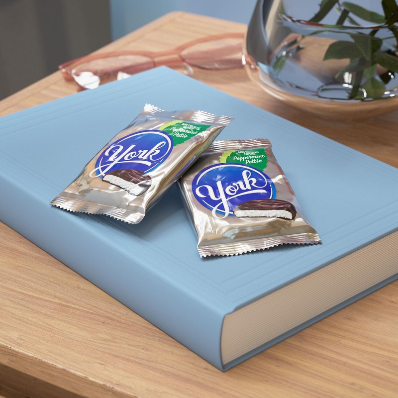 YORK Dark Chocolate Peppermint Patties, Candy Packs, 1.4 oz (36