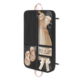 KEEGH Garment Bags for Dance Costumes 40 Inch,Dance Costume Garment Bag,Kids Dance Garment Bags for Dancers with 3 Zipper Pockets for Dance Competitions,Ballet,Theatre,Black