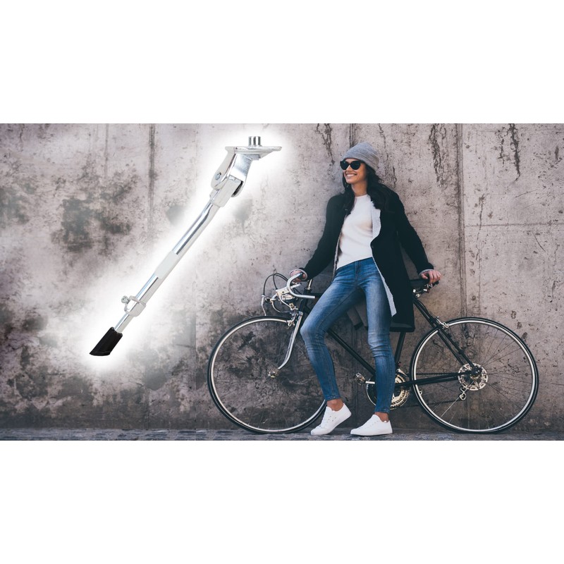 Bicycle stand, side stand, sports stand, adjustable, made of aluminium,