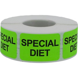 Special Diet Veterinary Labels 1 x 1.5 Inch 500 Total Stickers