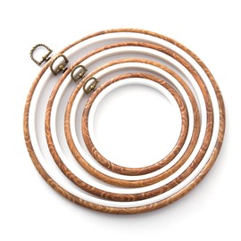 Embroidery Hoop Frame,Autuwintor Extra Large Embroidery Hoops Cross Stitch Hoops and Frames,Imitation Wood Brown PVC DIY Tools Set of 6