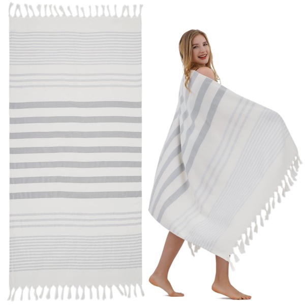 Winthome Hammam Towel Soft Beach Towel Lightweight Space Saving Towel