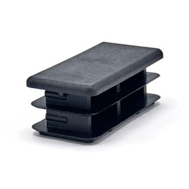 Outwater Plastic 1-1/2" x 3" Rectangular Insert End Caps for Tubing, Finishing Plug for Rectangular Tubing Chair Glide, Floor Protector, Fits Multi Gauge Tubing, USA Made, 4 Pack