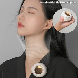 WIizyzfhy Portable Silent Mini Bladeless Fan Clip On 2025 New Adjustable 3-Speed Suspended Whirlwind Fans Small Fan Clip on for Shirt & Waist For Travel Outdoor Office, Travel Accessories Gift(white)