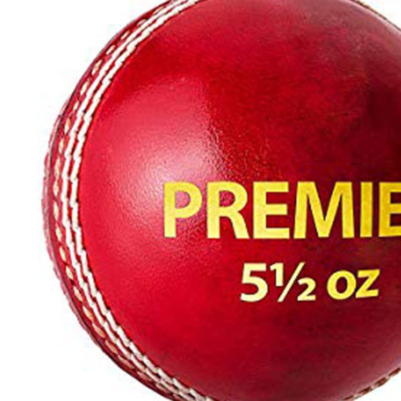 DSC Premier Leather Cricket Ball (Red)| Water Proofed Leather Ball