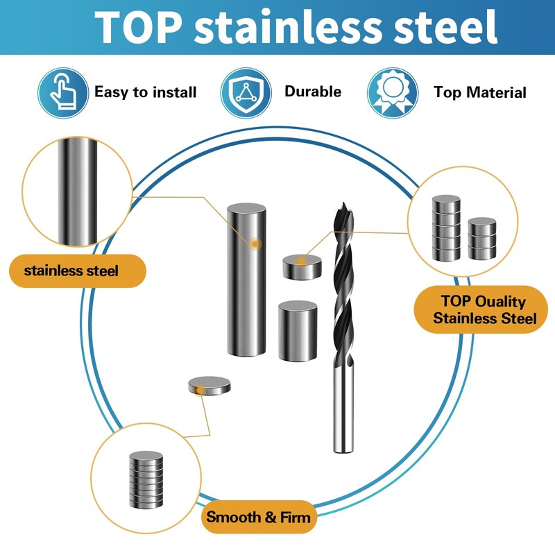 24 PCS Cylindrical Stainless Steel Weight 6.8 Ounce, 4 Different