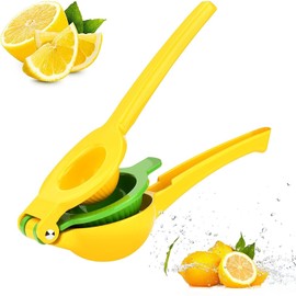 FUKTSYSM Lemon Squeezer - New Top Metal Citrus Squeezer 2 in 1 Lemon Juicer/Lime Squeezer, Robust Design, Anti corrosion and Dishwasher Safe, Faster, More Efficient Juicing