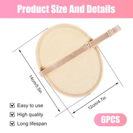 Grevosea 3 Pairs Armpit Sweat Pads, Reusable Sweat Pads for Under Arms Comfortable and Breathable Underarm Pad with Shoulder Strap for Women Men Workouts and Sports Daily Wear