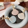 Rigral Keychain Bag Charm Shell Shell Key Ring Carabiner Glitter,