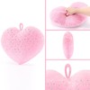 Gloveleya Pink Heart-Shaped Plush Pillow with Shimmering Heart Accents, Soft