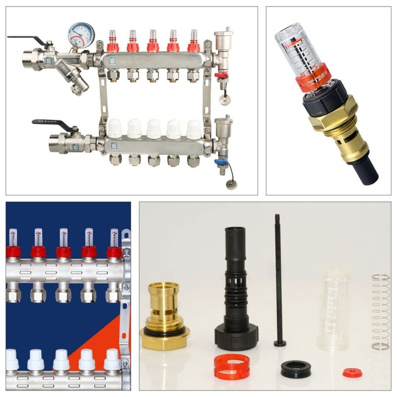 Flowmeter Regulator Sturdy Flow Meter Absorber Durable Underfloor Heating Manifold